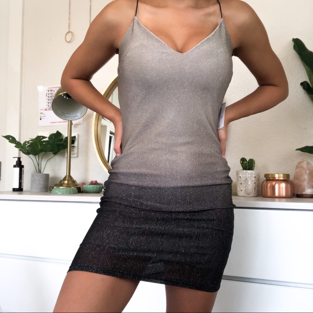 Glitter Ombré Bodycon Dress